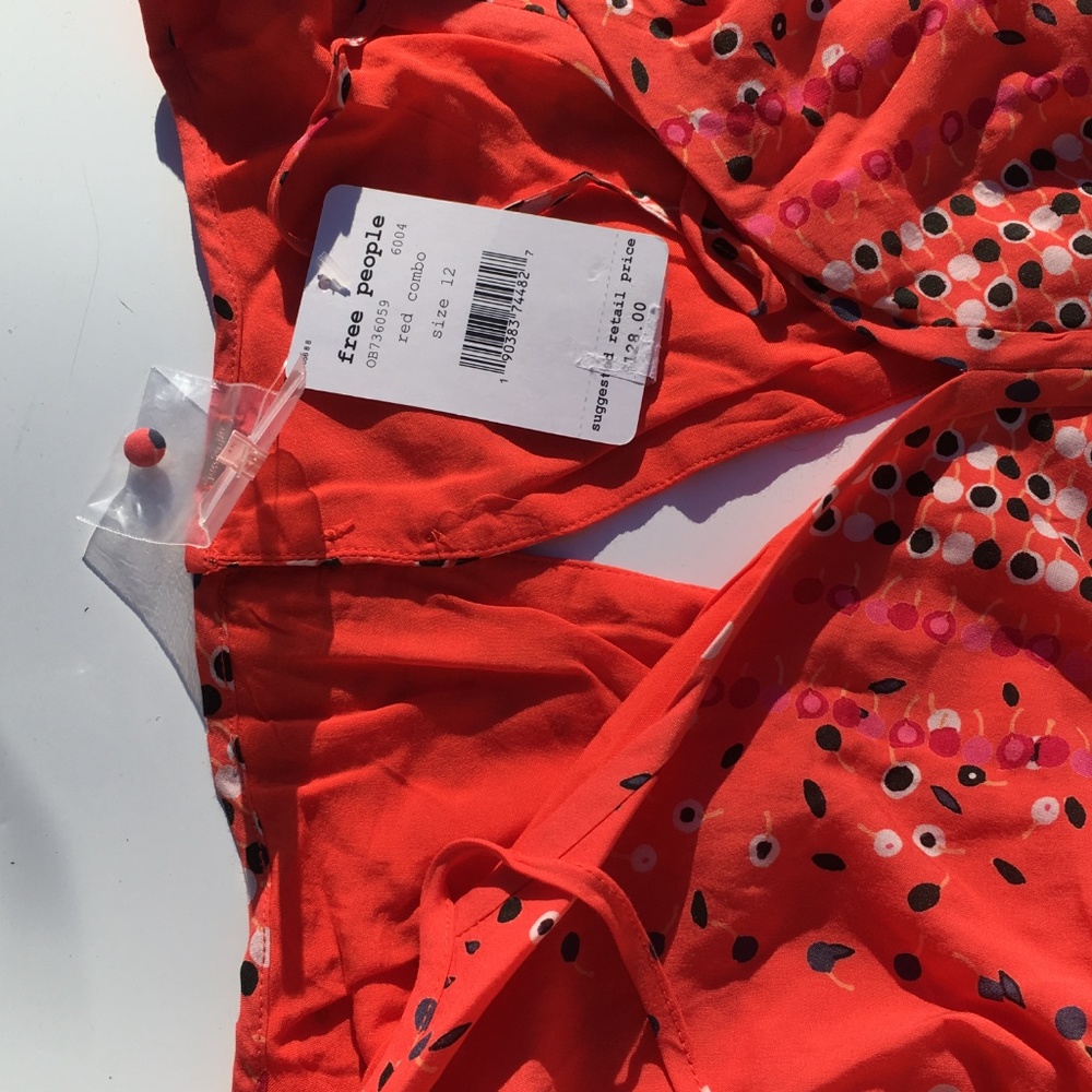 Free People Coryn Mini Dress Combo red 12 - Picture 6 of 7